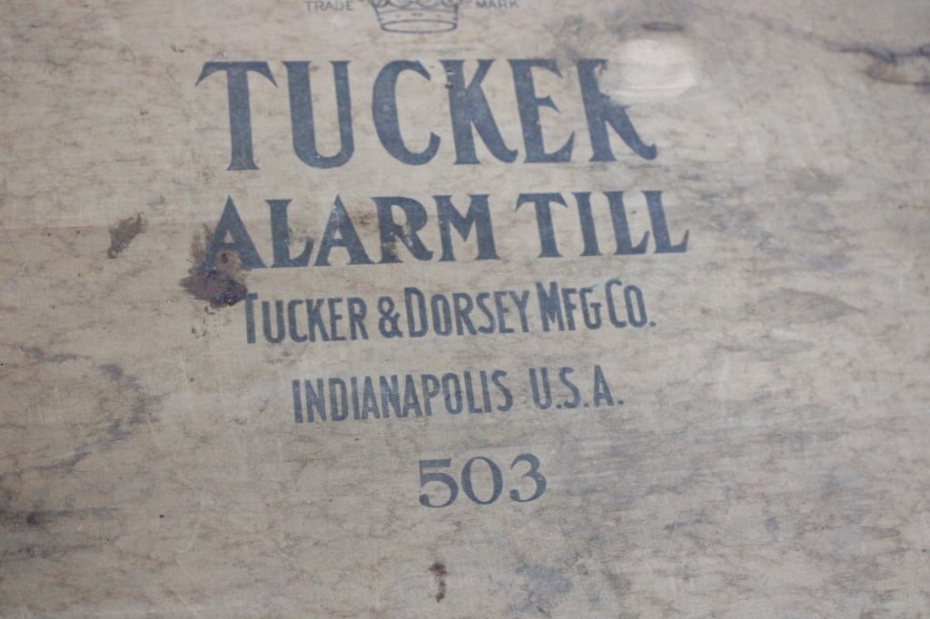 1800's Tucker Alarm Cash Till Under Table Drawer - 2