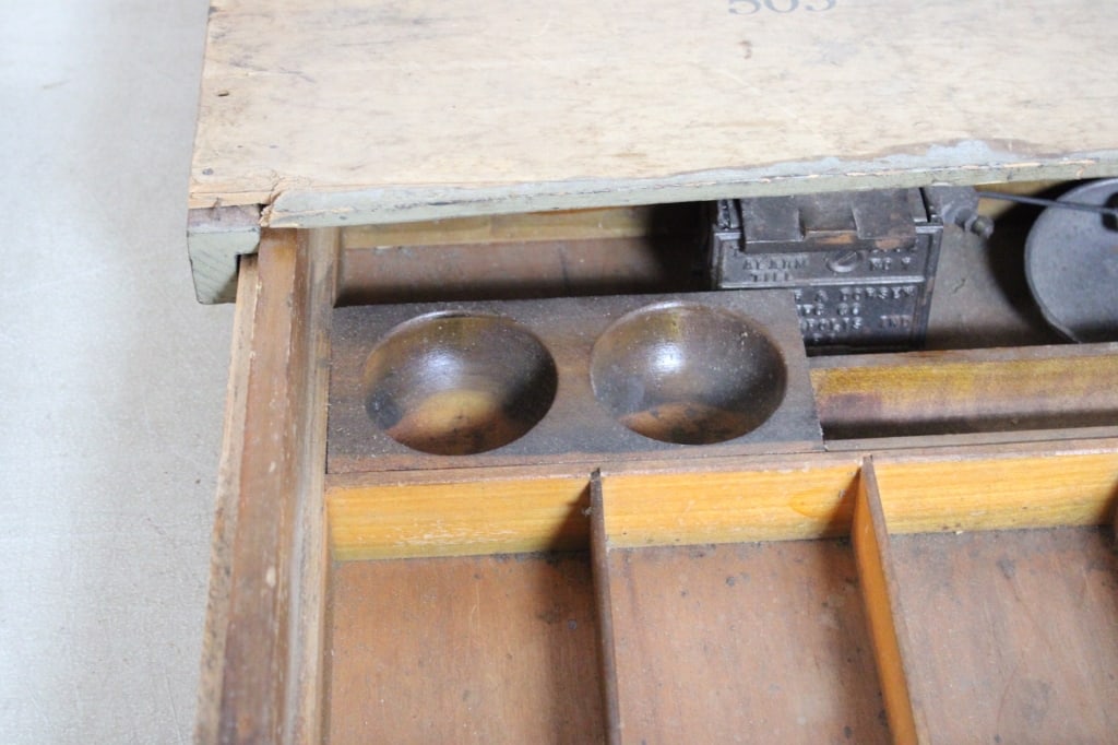 1800's Tucker Alarm Cash Till Under Table Drawer - 7