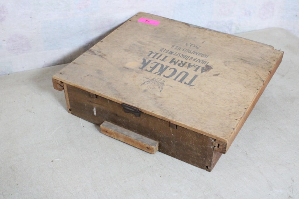 1800's Tucker Alarm Cash Till Under Table Drawer - 9