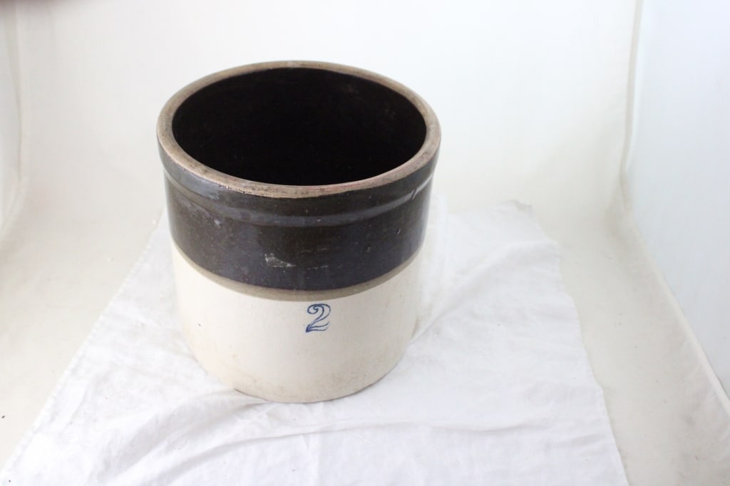 Salt Glaze 2 Gallon Crock & 5 Lb. Butter Crock - 8