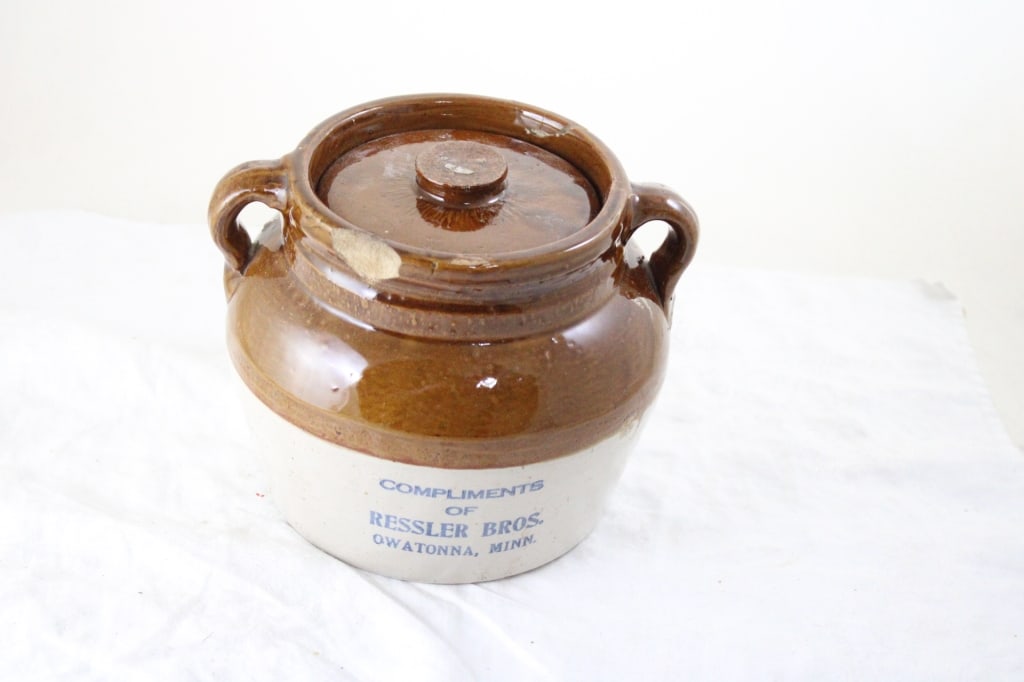 McCoy Bean Pot & Owatonna Advertising Bean Pot - 8