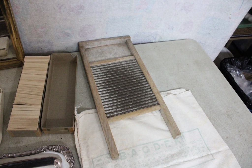 Silver Tray, 2 Bar Signs, Lamps, Matchbooks and - 12
