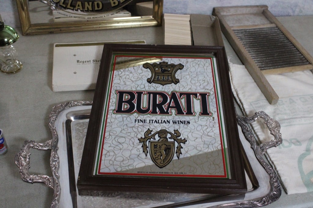 Silver Tray, 2 Bar Signs, Lamps, Matchbooks and - 14