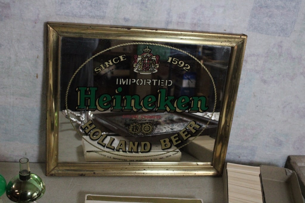 Silver Tray, 2 Bar Signs, Lamps, Matchbooks and - 15