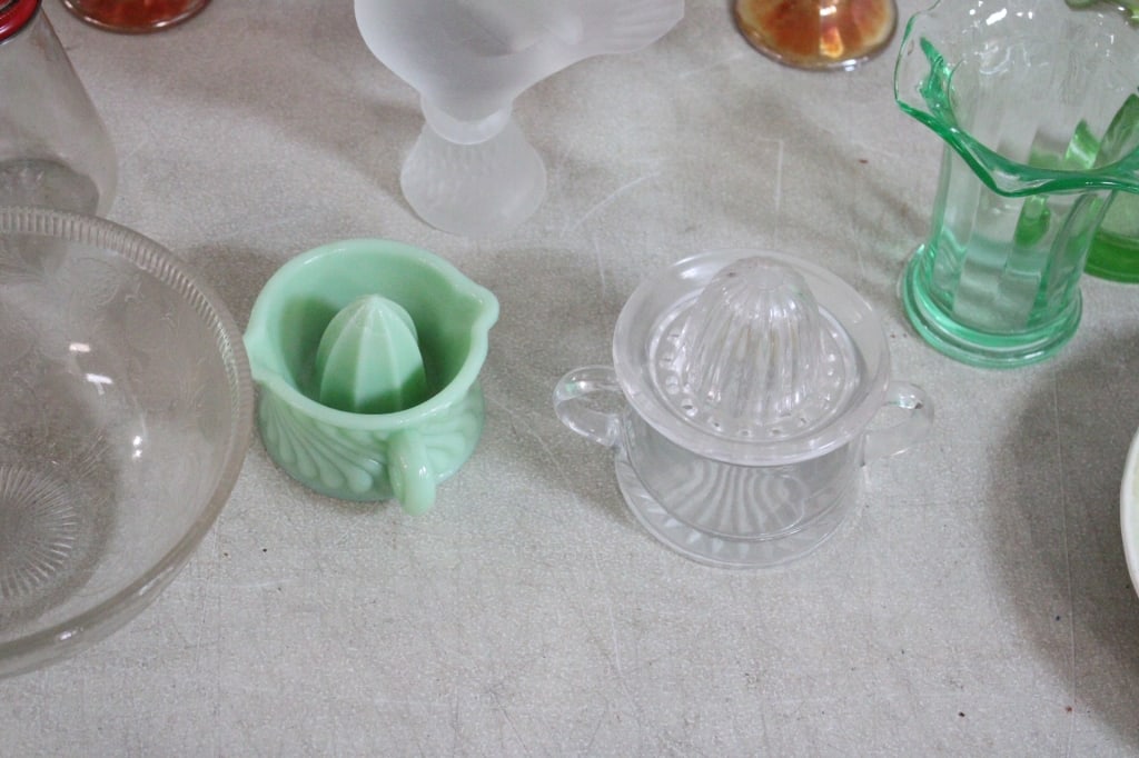 Uranium, Jadeite, Carnival Glass, Lamp Shades - 6