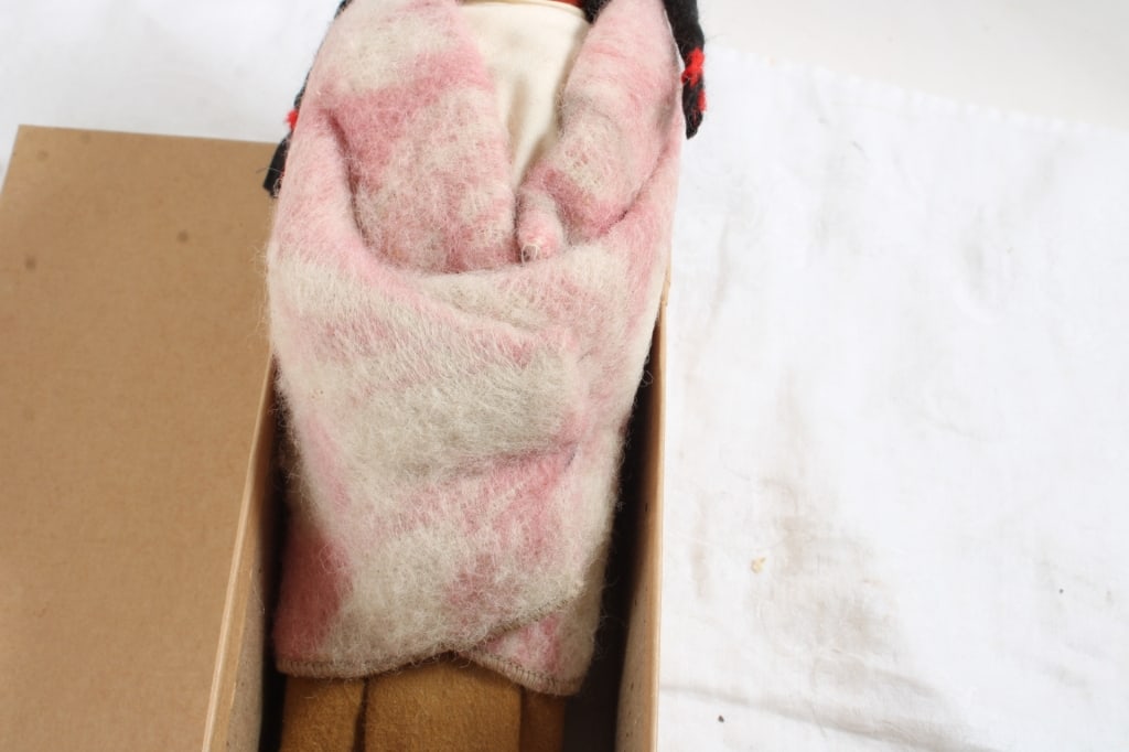 12" Old Indian Skookum Doll w/Blanket in Box - 3