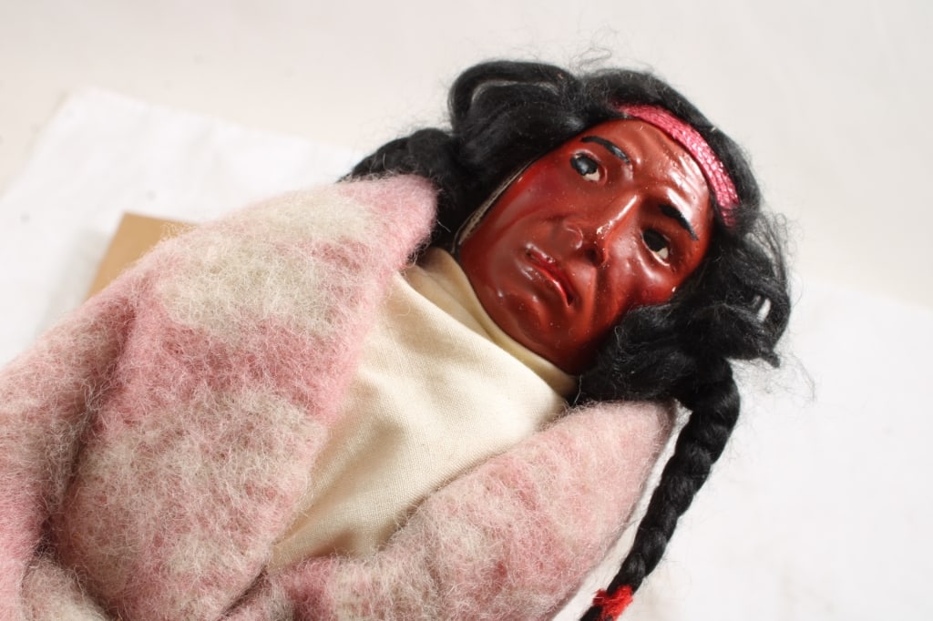 12" Old Indian Skookum Doll w/Blanket in Box - 9