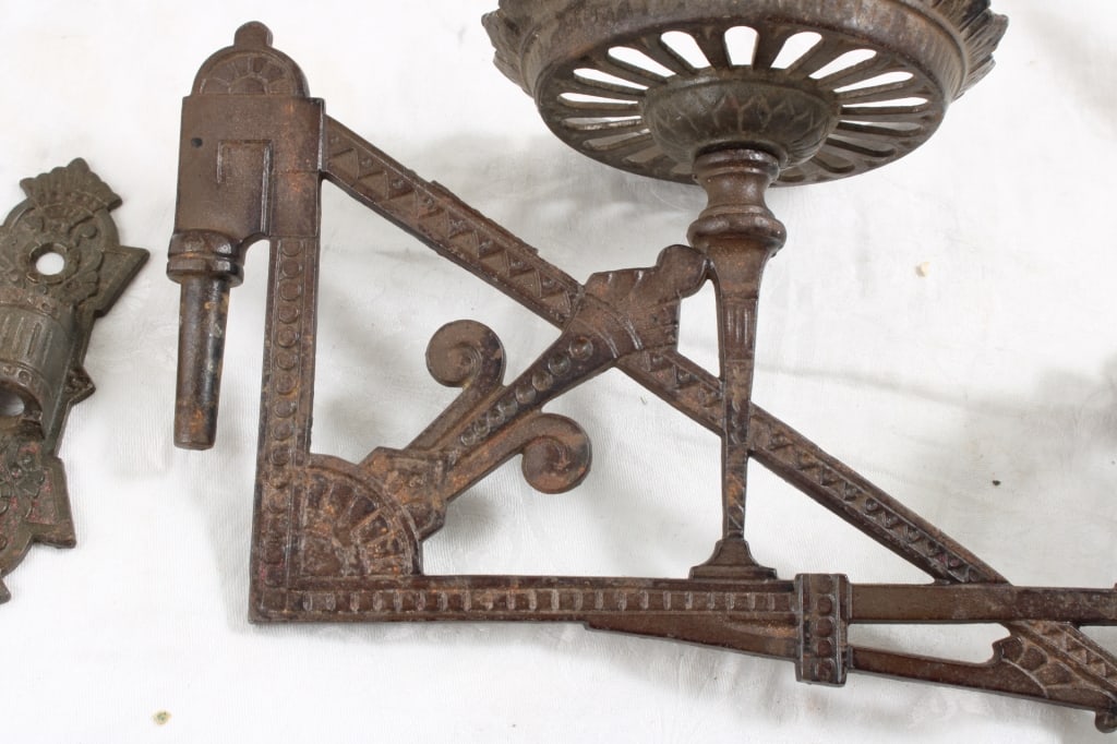 Eastlake Style Swing Arm Double Lamp Holder - 2