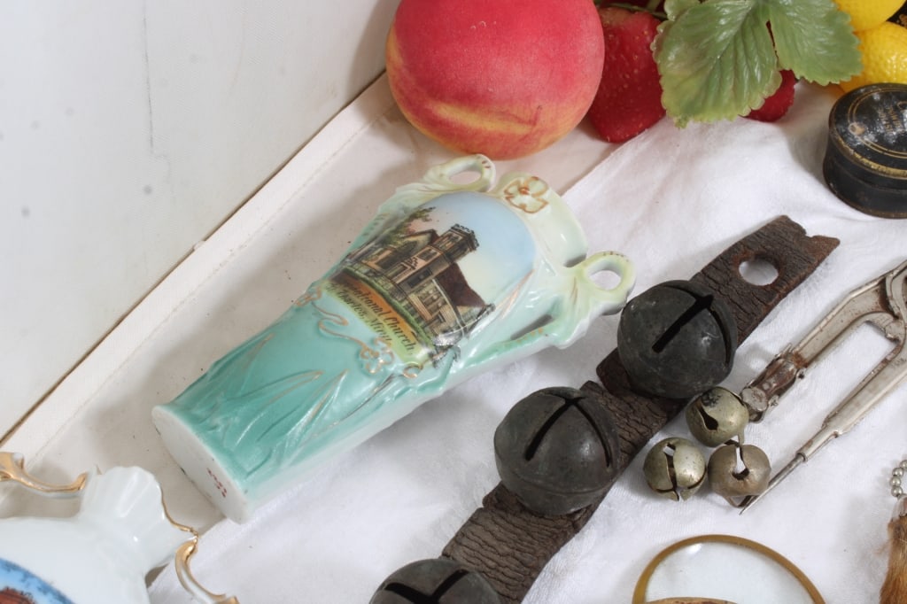 Shoe Box Full of Ephemera and Small Collectibles - 8