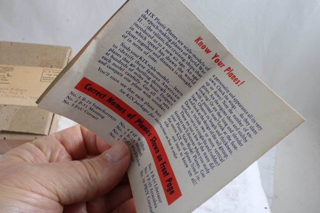 9 WW 2 Kix Cereal Promo Airplanes with Brochure - 3