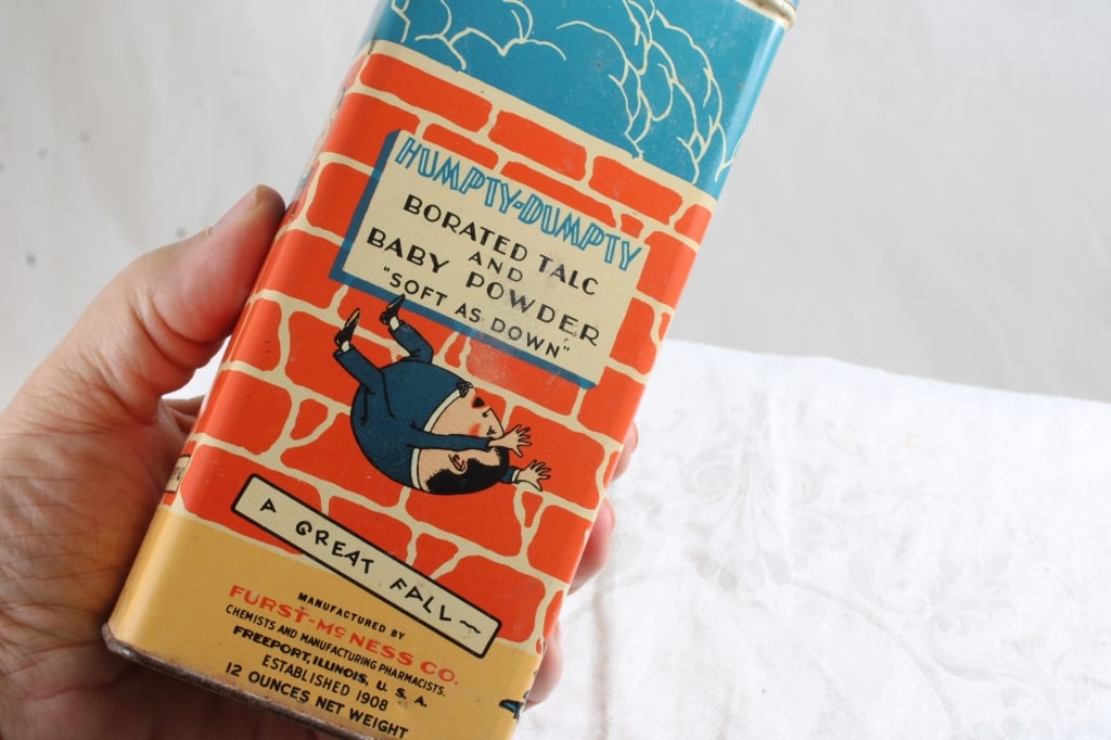 Humpty Dumpty Baby Powder Tin 12 Oz - 9