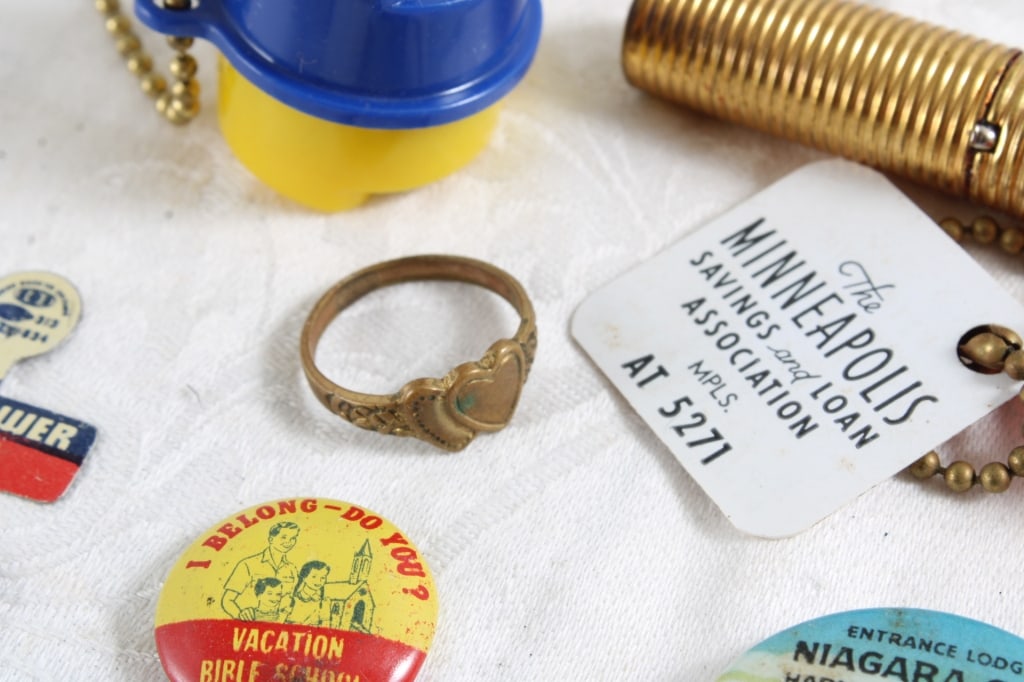Collectible Pins, Key Chains, Ring, Lipstick Tube - 6