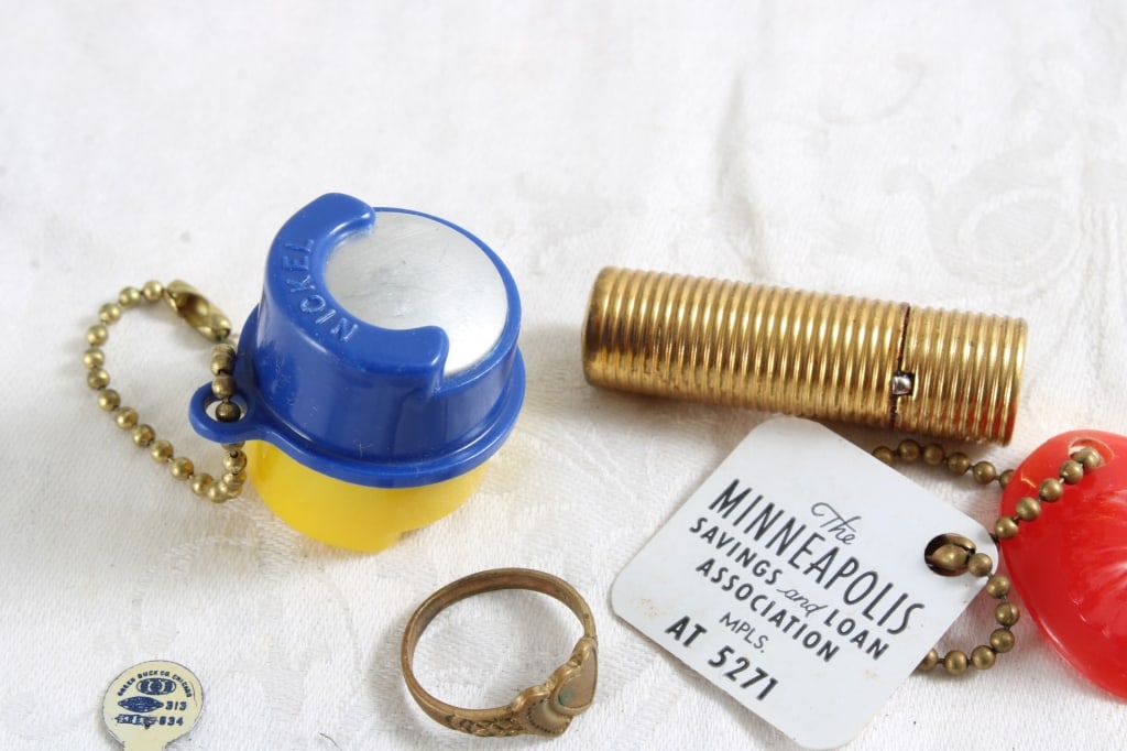 Collectible Pins, Key Chains, Ring, Lipstick Tube - 7