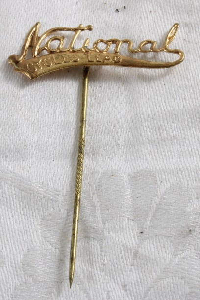 1890-1916 "National Cycles Lead" Bicycle Pin (1 of 5)