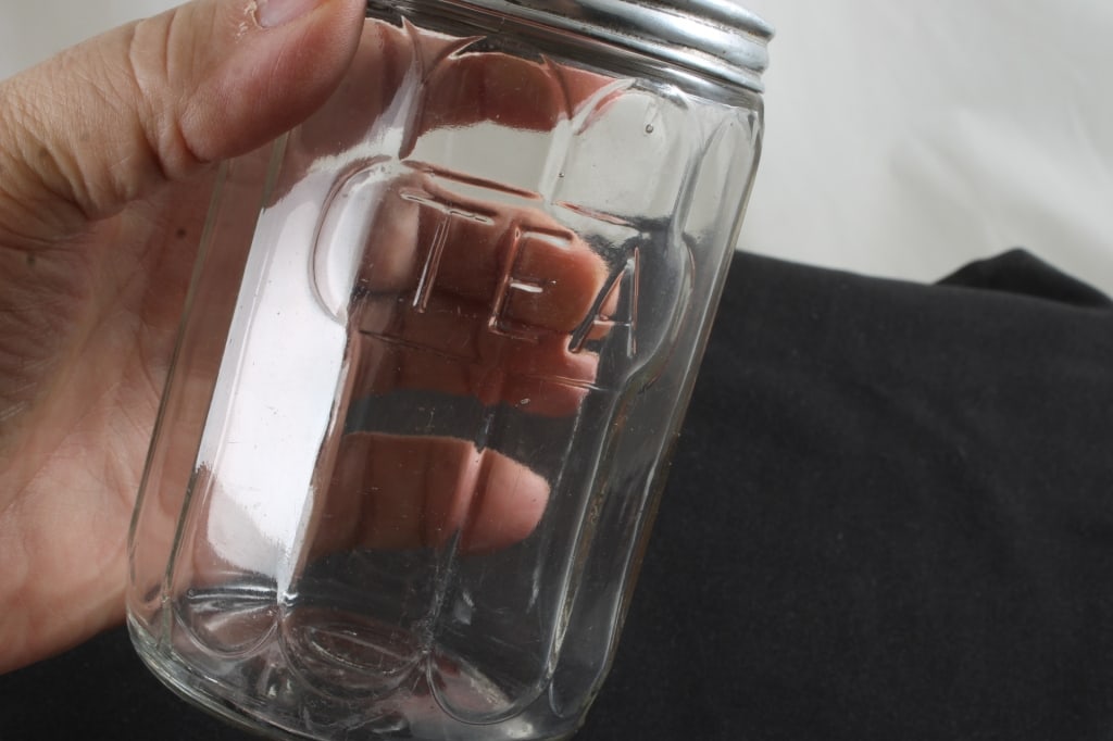 Uranium & Clear Glass Hoosier Jars and - 11
