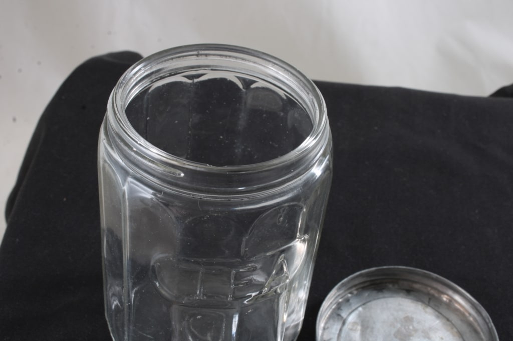 Uranium & Clear Glass Hoosier Jars and - 14