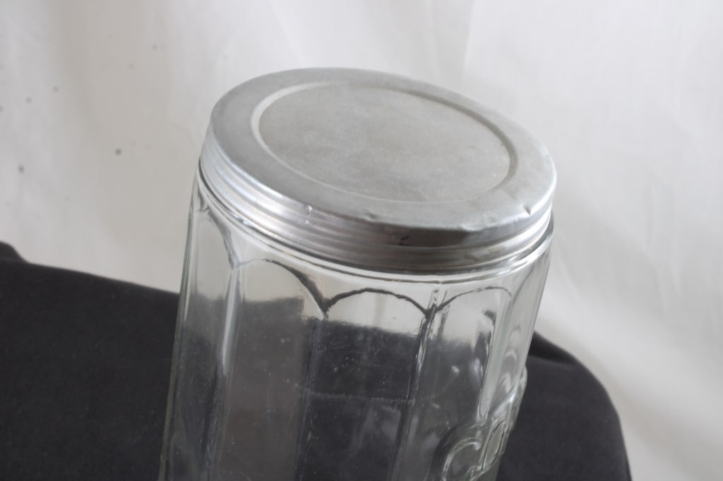 Uranium & Clear Glass Hoosier Jars and - 19