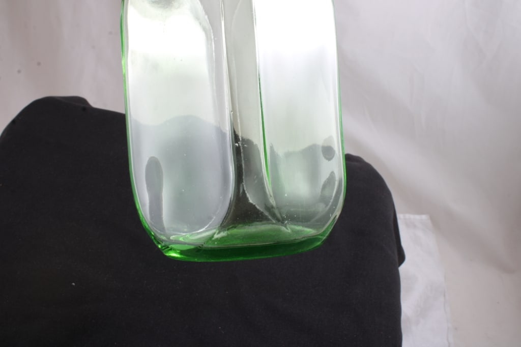Uranium & Clear Glass Hoosier Jars and - 8