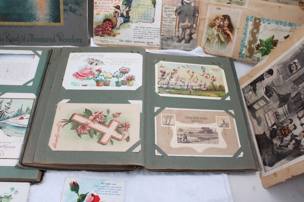 Victorian Postcards & Trade Cards Albums and - 10