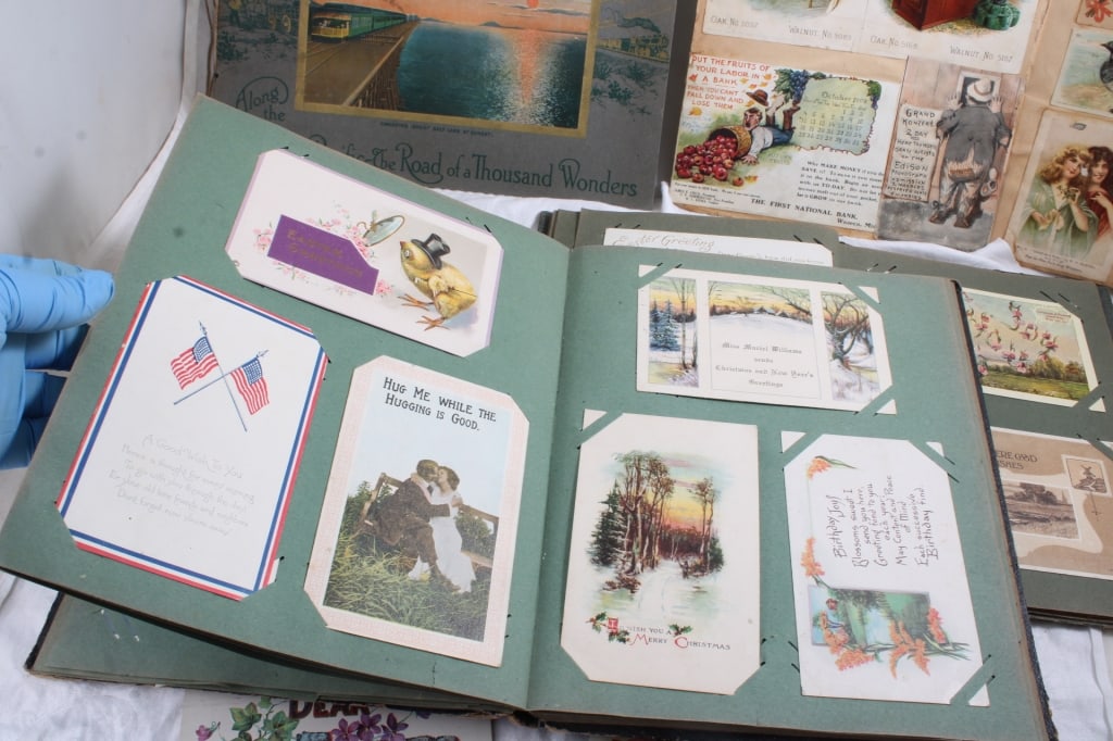 Victorian Postcards & Trade Cards Albums and - 11
