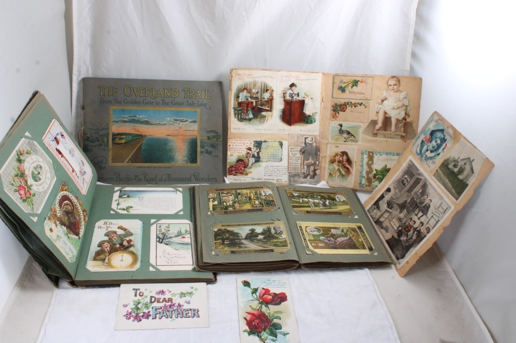 Victorian Postcards & Trade Cards Albums and (1 of 20)