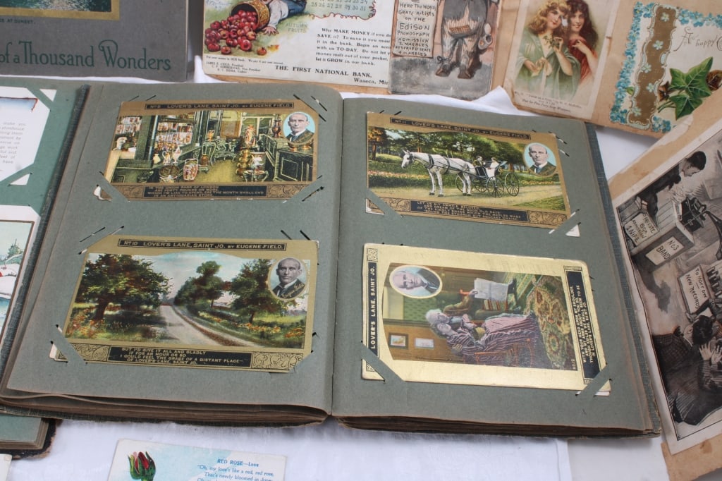 Victorian Postcards & Trade Cards Albums and - 3