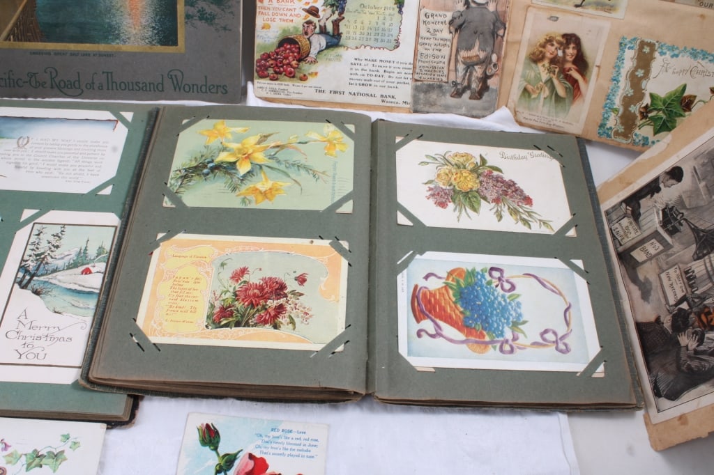 Victorian Postcards & Trade Cards Albums and - 9