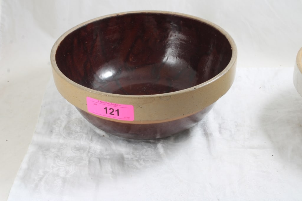 2 Stoneware Mixing Bowls - 11