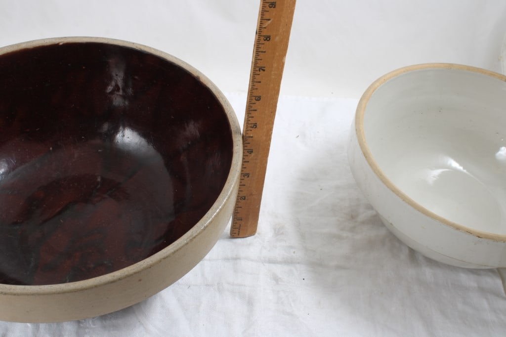 2 Stoneware Mixing Bowls - 15