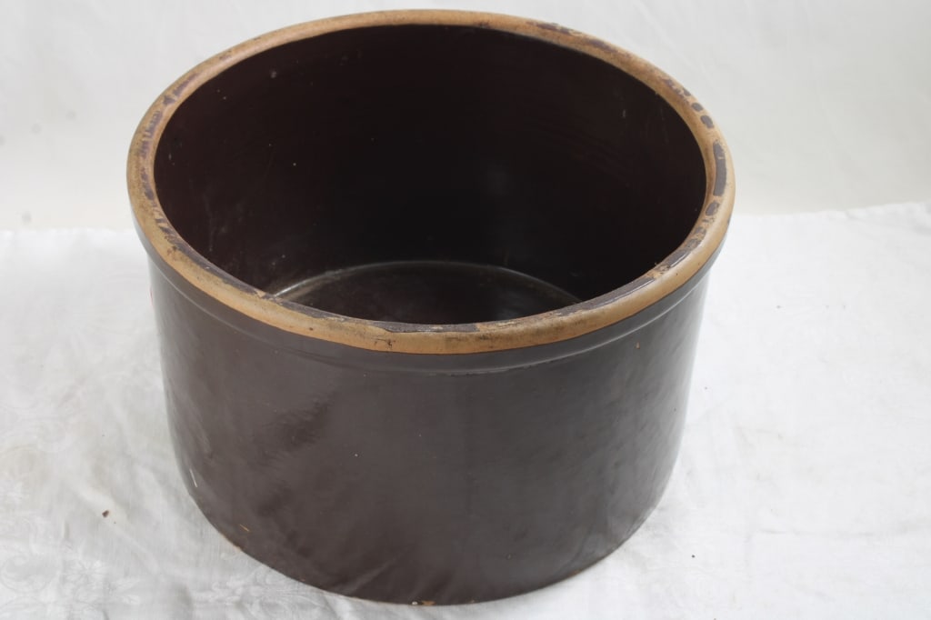 Red Wing Stoneware 10# Butter Crock Bottom Marked - 3