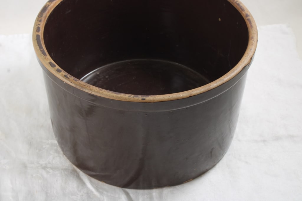 Red Wing Stoneware 10# Butter Crock Bottom Marked - 5