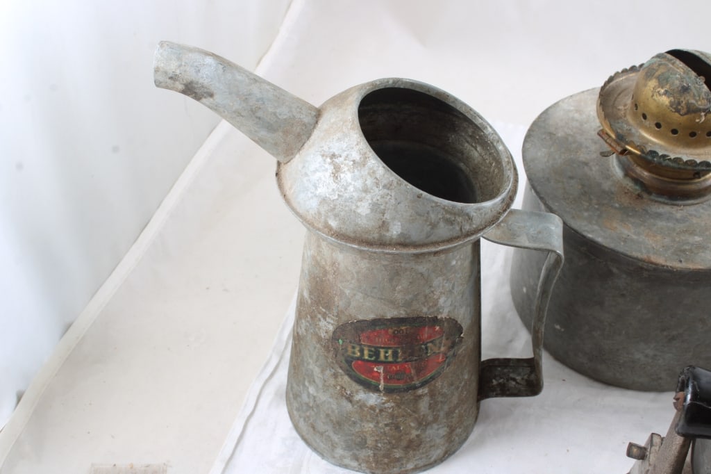 Ideal Gas Sad Iron, 2 Brooder Heaters, Oil Can - 2
