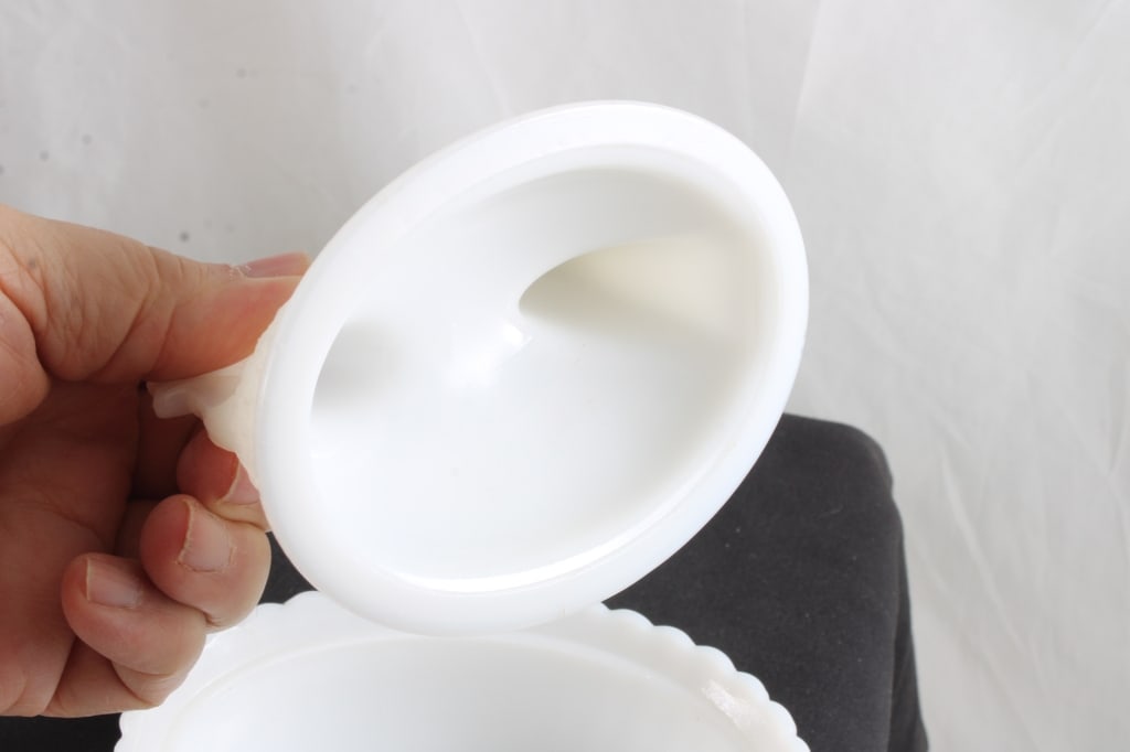 2 Milk Glass Hen on Nest & 1 Glass Duck on Nest - 10
