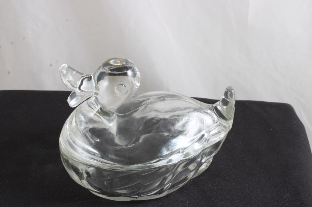 2 Milk Glass Hen on Nest & 1 Glass Duck on Nest - 15