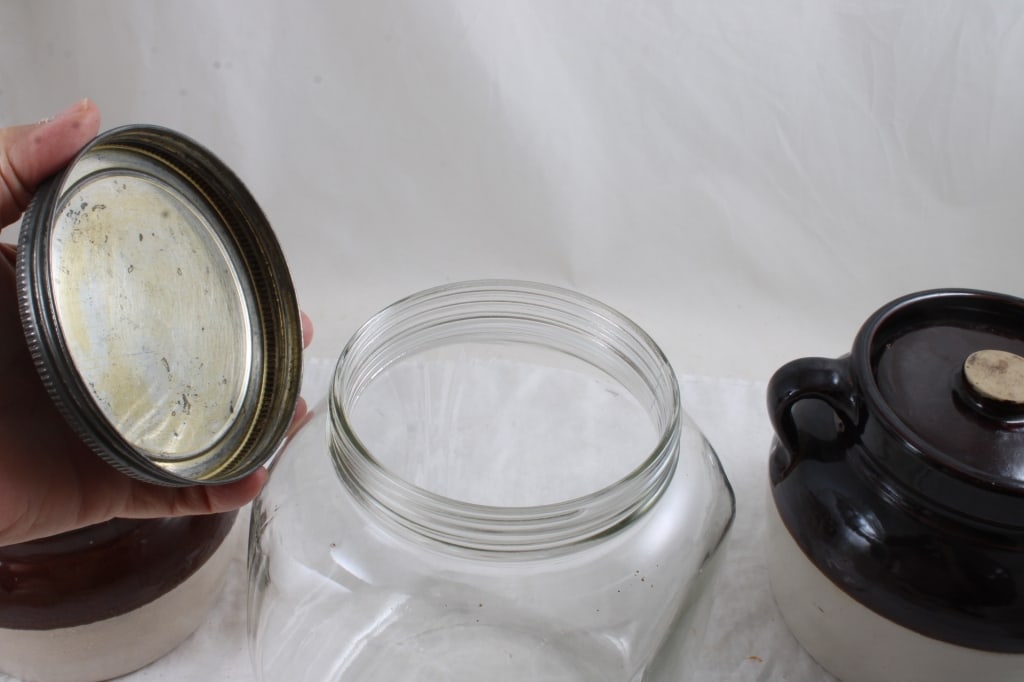 Hoosier Jar, 2 Red Wing & Other Bean Pots - 10