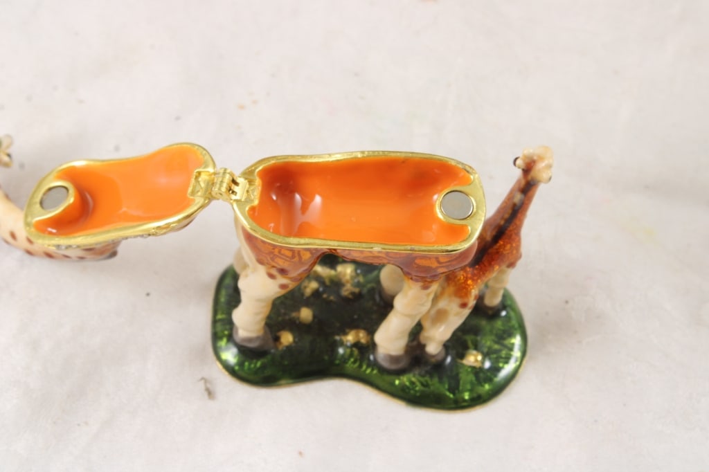 4 Porcelain & Wooden Giraffe Figures - 4