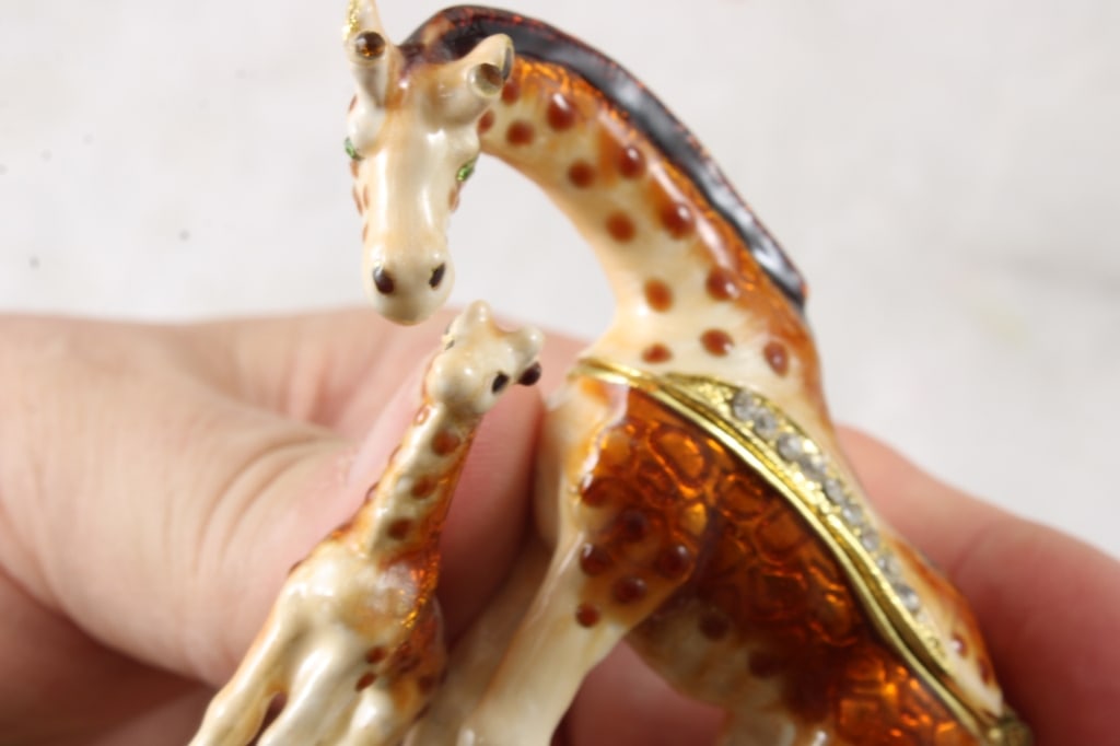 4 Porcelain & Wooden Giraffe Figures - 5