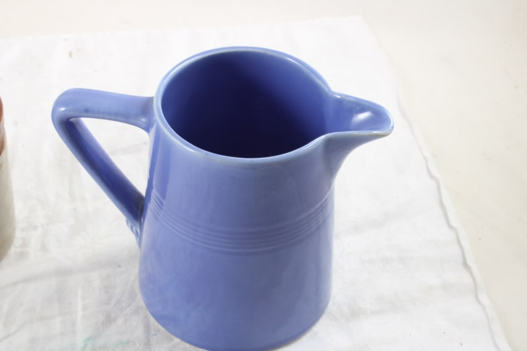 Yellowware Bowl, Milk Pitcher & Moira Crock - 4