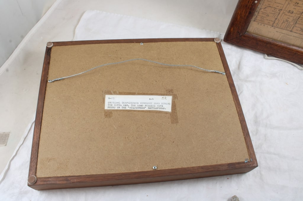 Confederate Currency & Bullets and Waseca Plat Map - 11