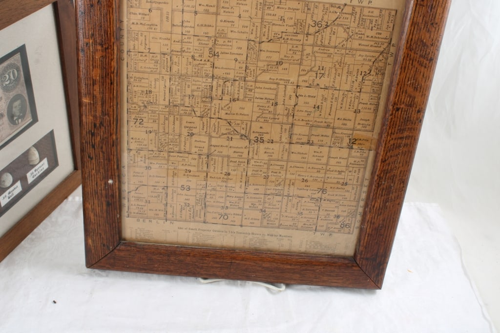 Confederate Currency & Bullets and Waseca Plat Map - 18
