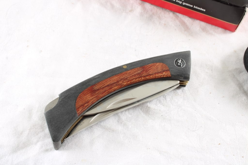 Browning Big Game 3 Blade Knife with Sheath - 10