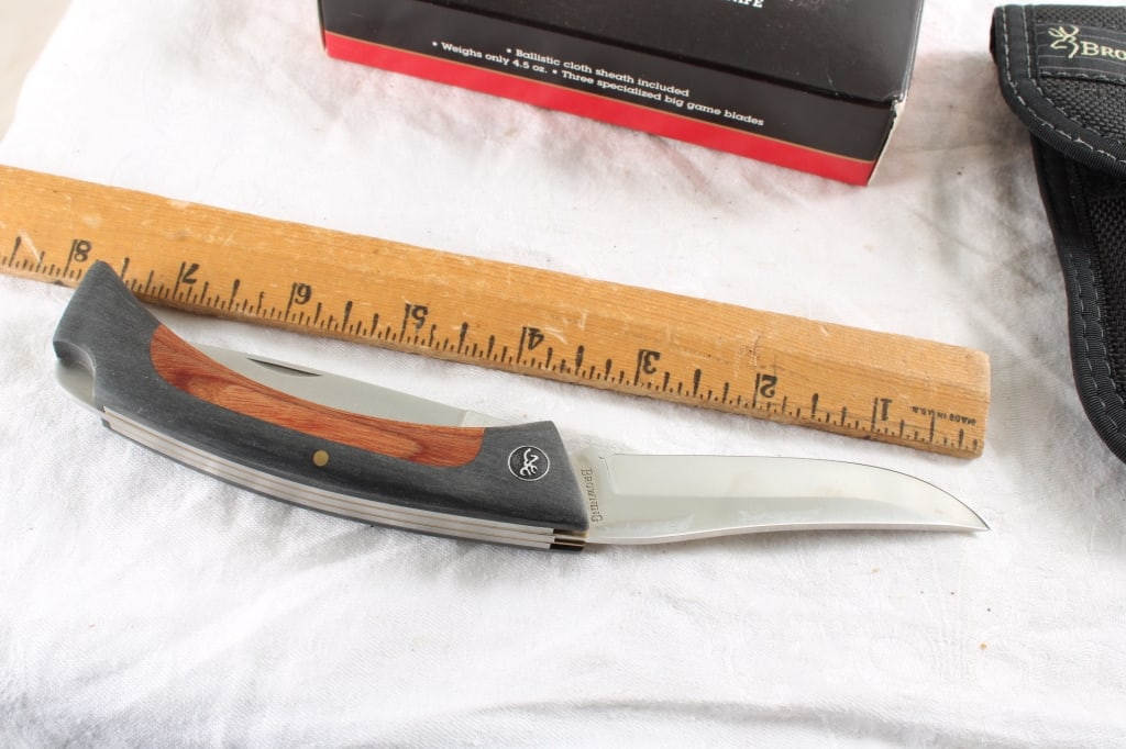 Browning Big Game 3 Blade Knife with Sheath - 5