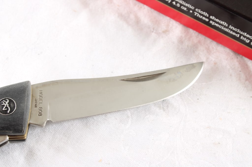 Browning Big Game 3 Blade Knife with Sheath - 8