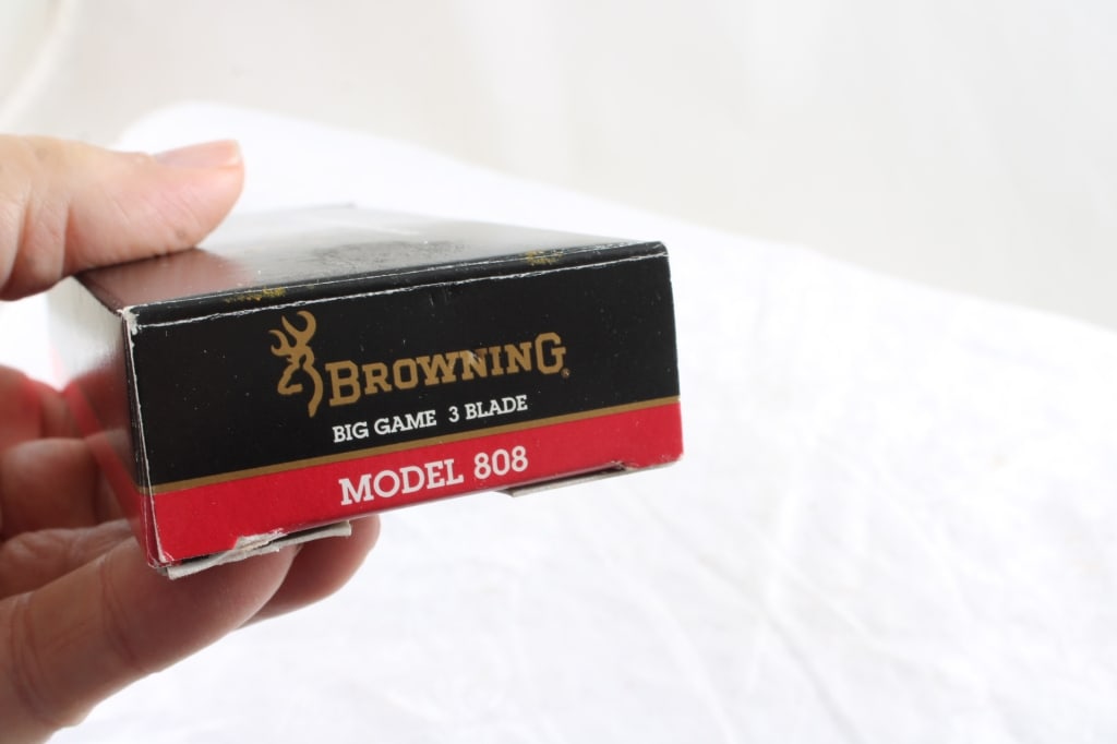 Browning Big Game 3 Blade Knife with Sheath - 12