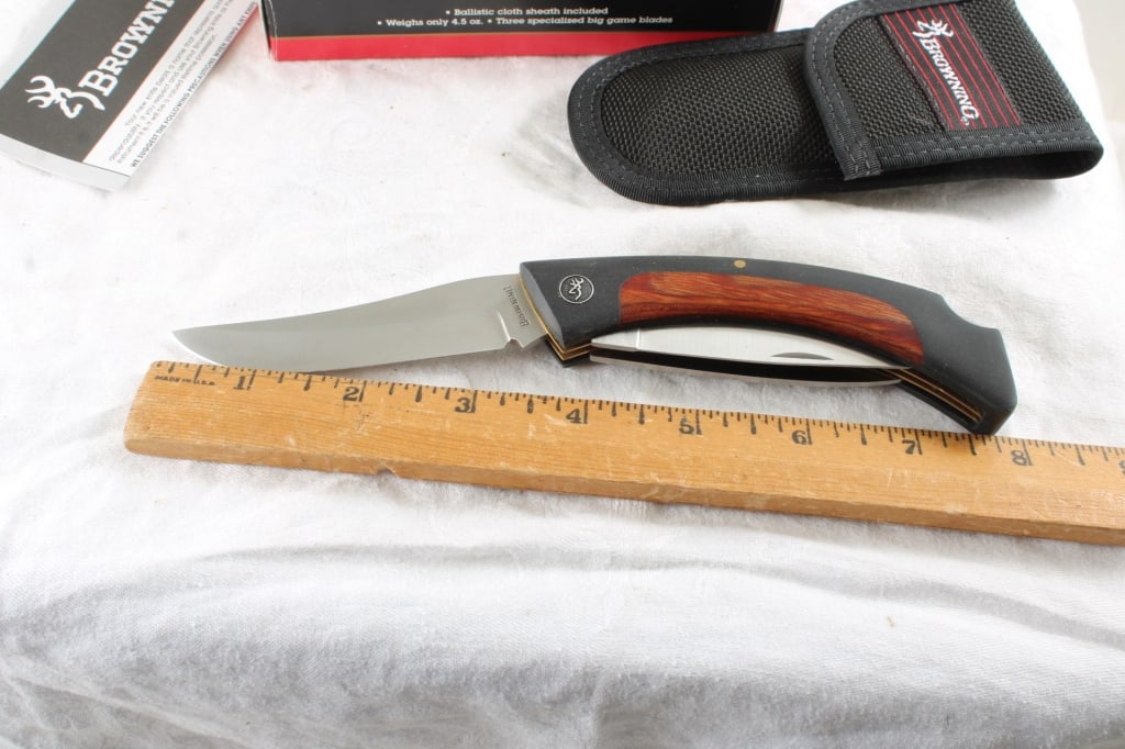 Browning Big Game 3 Blade Knife with Sheath - 6