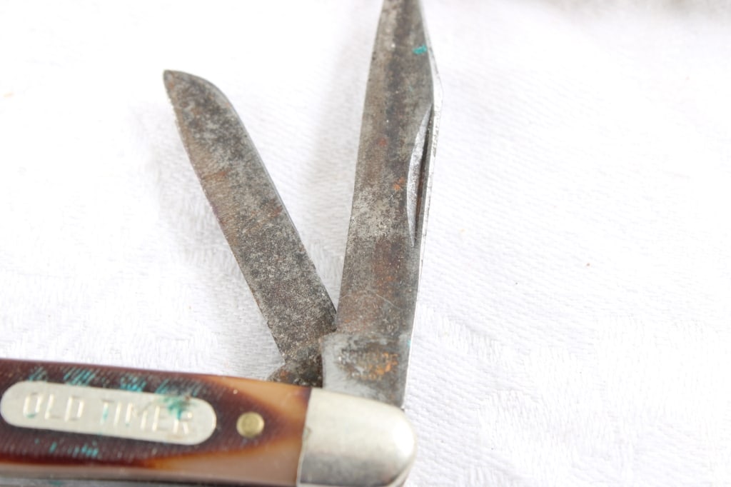 3 Folding Knives Ideal, Schrade Old Time, Imperial - 3