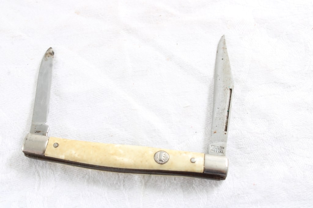 3 Folding Knives Ideal, Schrade Old Time, Imperial - 7