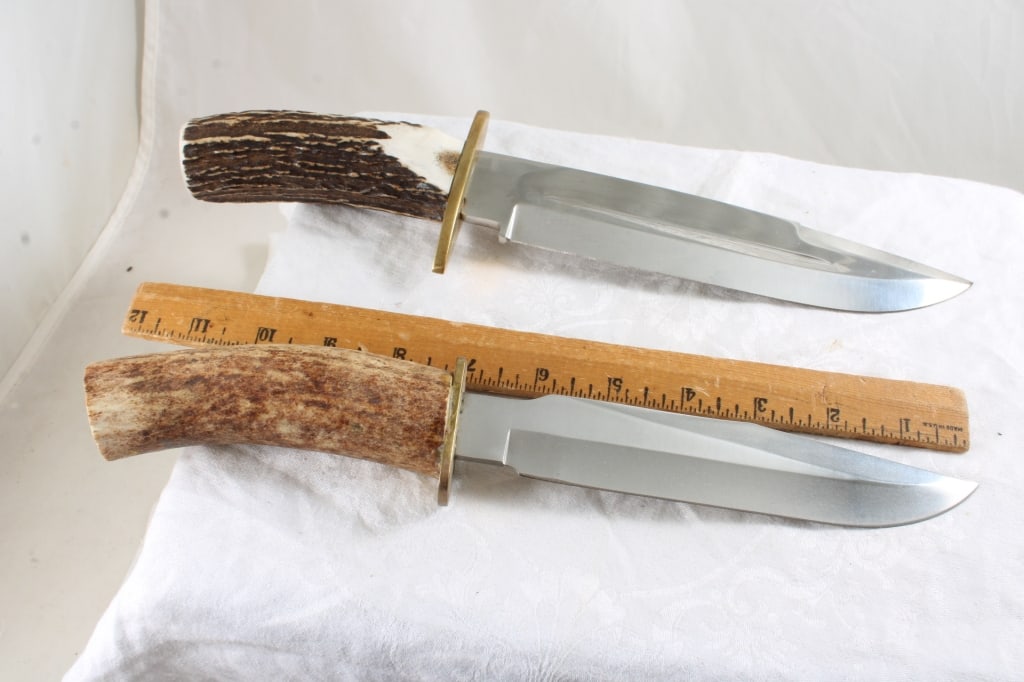 2 Fixed Blade Knives Trophy Stag and Other - 5