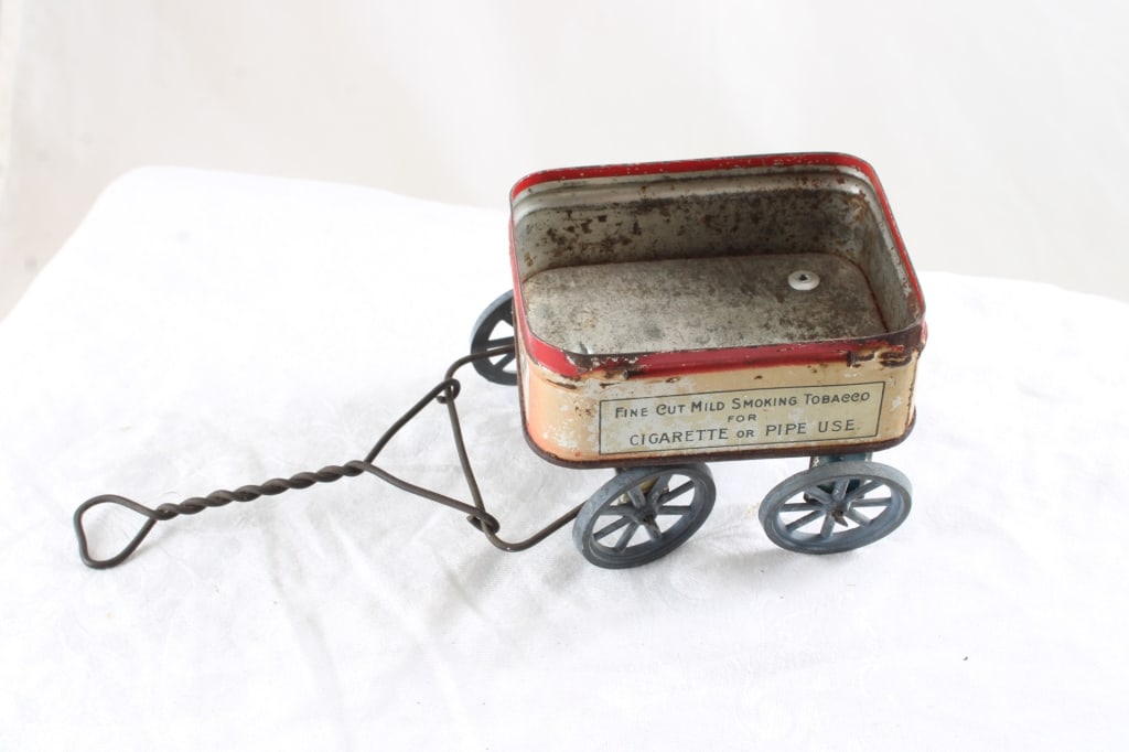 Wind Up Tin Trike, Wagon & Battery Lamp Post - 14