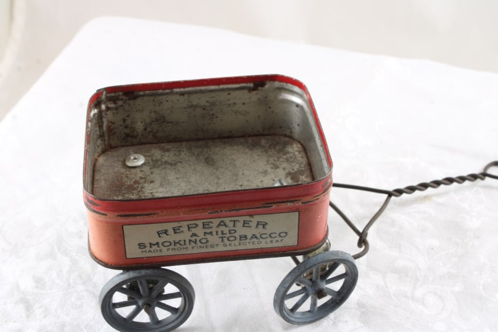 Wind Up Tin Trike, Wagon & Battery Lamp Post - 17
